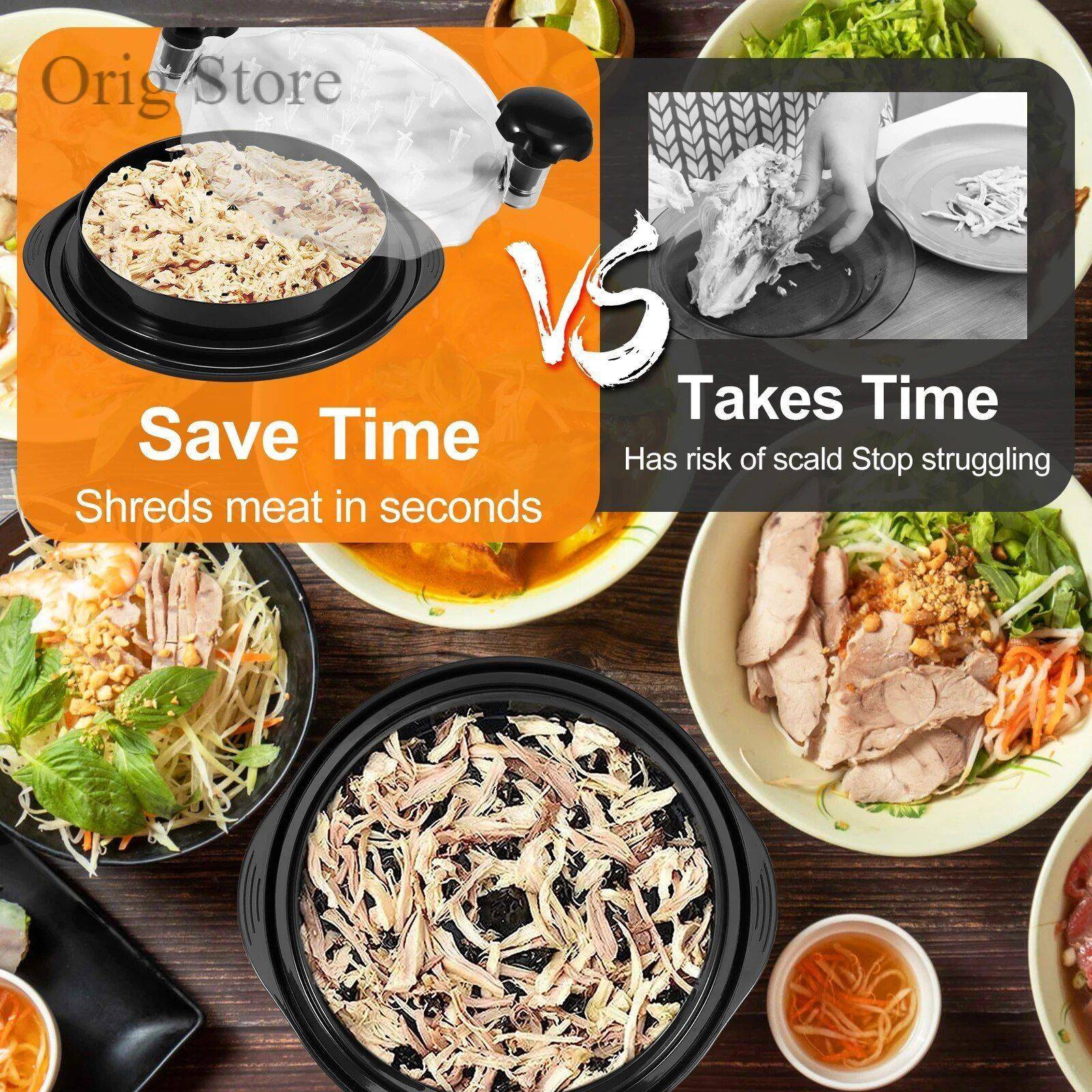 Chicken Shredder with Ergonomic Handle and Clear Lid Chicken Shredder with Ergonomic Handle and Clear Lid