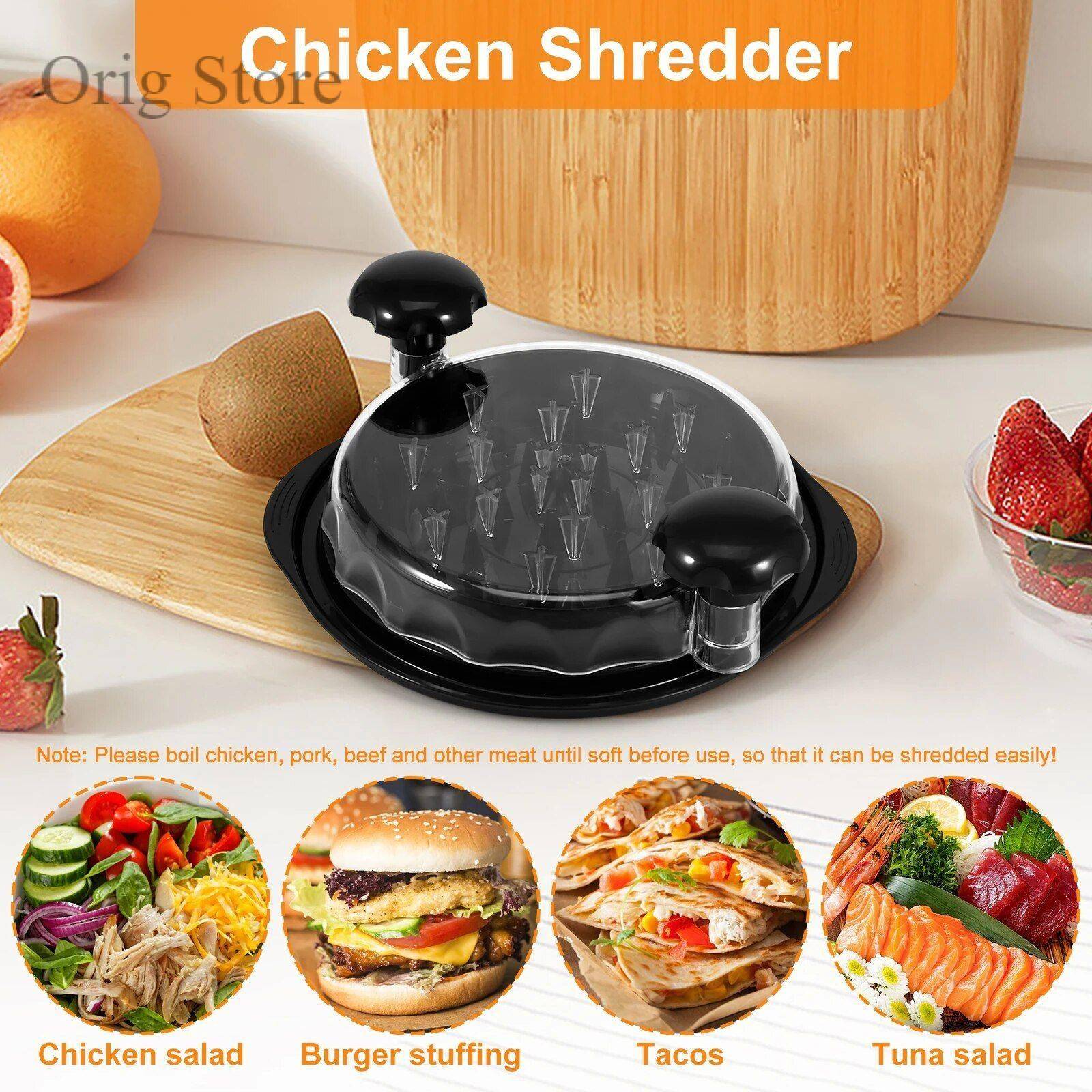 Chicken Shredder with Ergonomic Handle and Clear Lid Chicken Shredder with Ergonomic Handle and Clear Lid